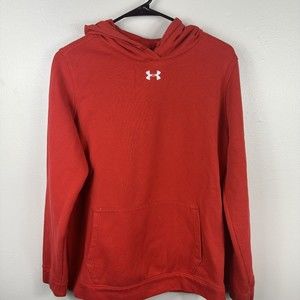 Under Armour Cold Gear Loose Adult Men's Medium Red Logo Pullover Hoodie